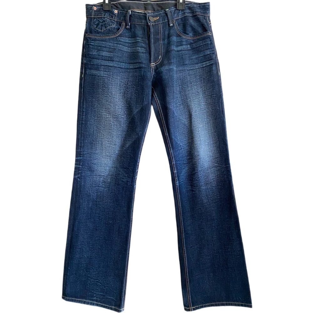 ARMANI EXCHANGE Men’s Button Fly Mid-Rise Boot Cut Jeans Size 33 Long - Picture 7 of 9